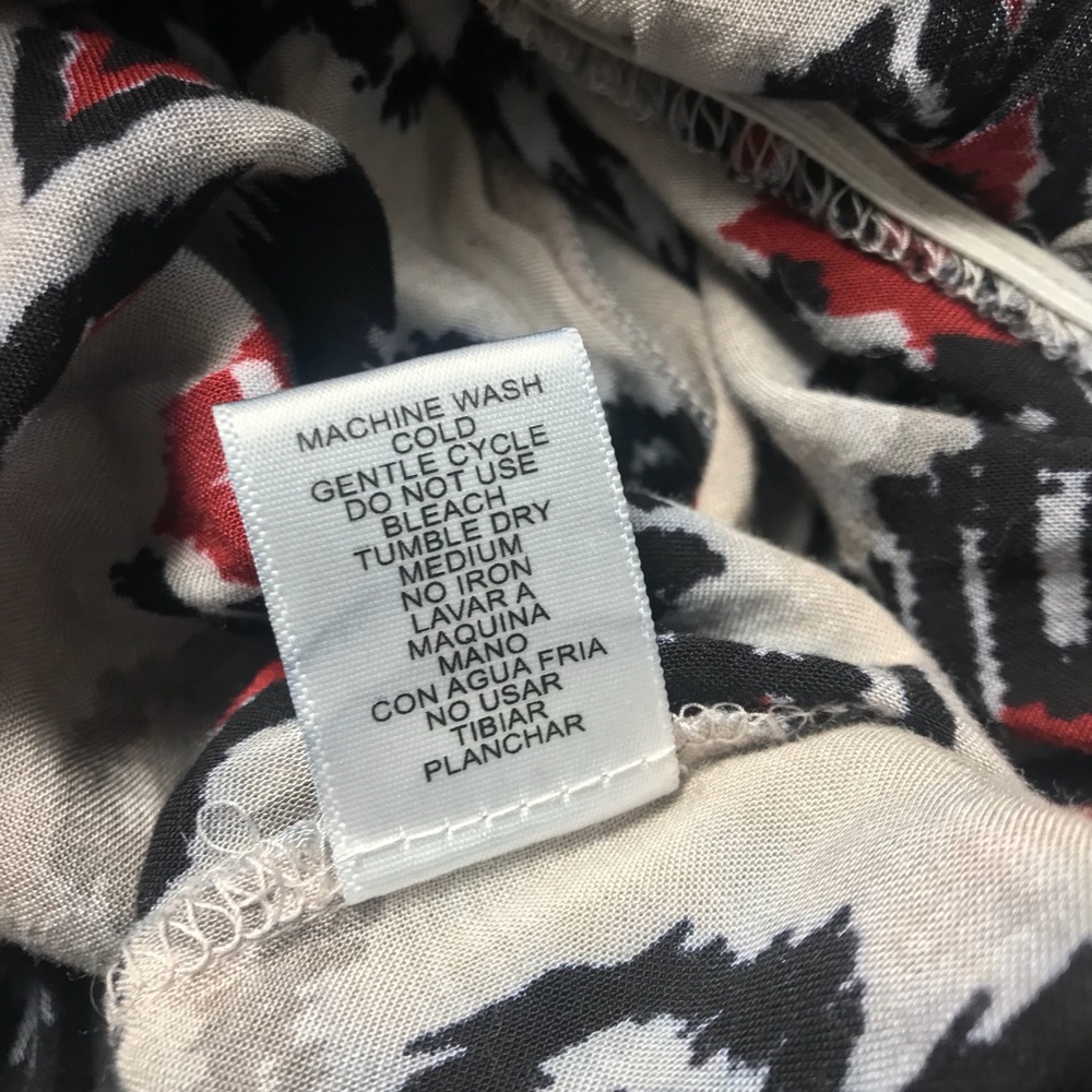 Red, Black Grey Pattern Maxi Dress - Picture 5 of 6